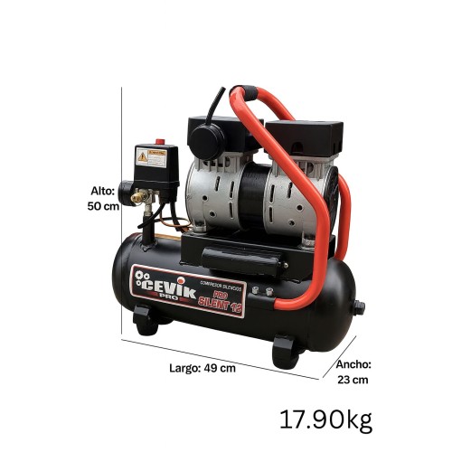 COMPRESOR SILENT 12L 1HP CEVIK PRO CA-PRO12SILENT